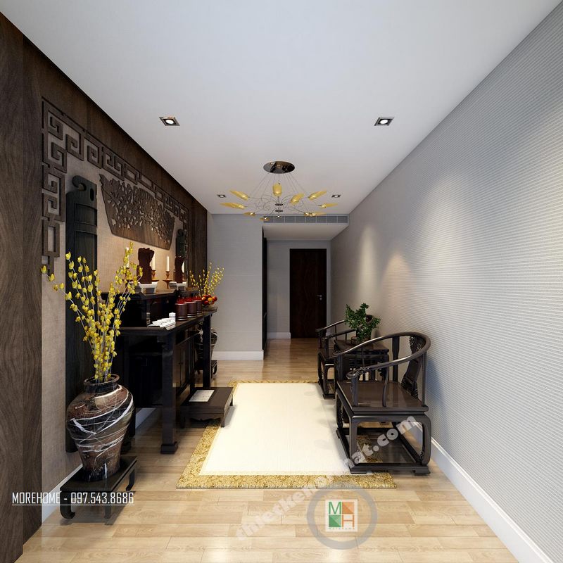 Bàn thờ gia tiên chung cư và nhà phố - Mẫu 08